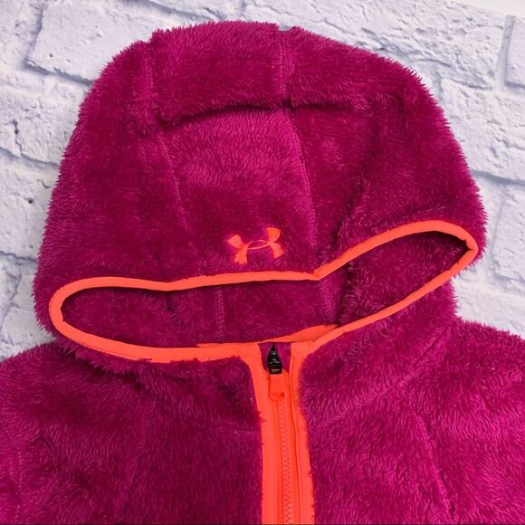 Under Armour Cozy Fleece Jacket in Fuchsia Pink - Picture 3 of 9